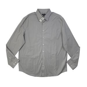 Express Shirt Mens XL Ash Cotton Blend Slim 1MX Button Up Long Sleeve Dress